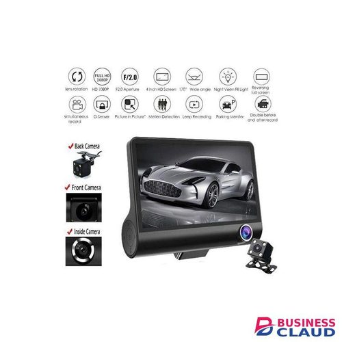 Ultimate 3-in-1 Car DVR System with Full HD 1080P Recording for All-Angle Security and Monitoring