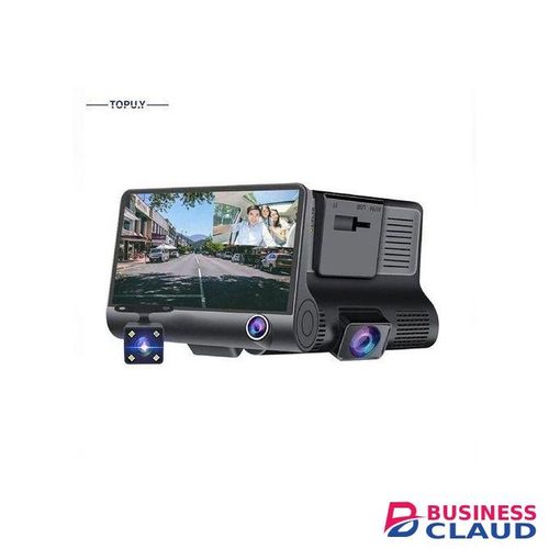 Multi-Lens Car DVR Dashcam – 1080P Full HD Vehicle Blackbox with Interior and Rear View Monitoring