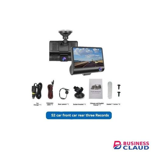 Full HD 1080P Vehicle DVR - 3-Camera System With Front, Rear & Interior Cameras For Complete Car Monitoring