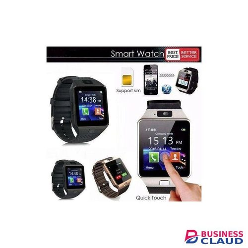 Smart2030 DZ09 Black Smartwatch W007 Model With Call Alerts TF Card And Full Health Monitoring
