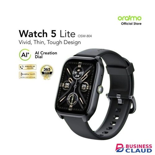 Oraimo Watch 5 Lite OSW-804 Smartwatch with AI Watch Faces & Health Monitoring