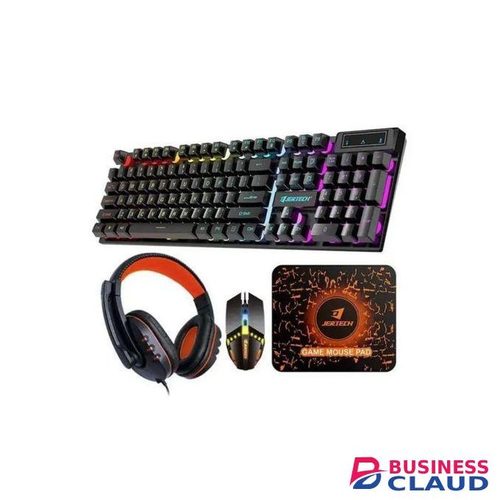 4 in 1 wired anti-ghosting 104 key color backlight keyboard rubber Mouse Mouse TWS pad Gaming Combo