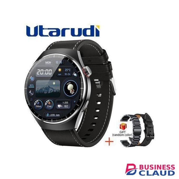 GS80 HD Round Screen Smart Watch Fashionable Dial Health Monitor IP68 Waterproof 7-10 Day Battery