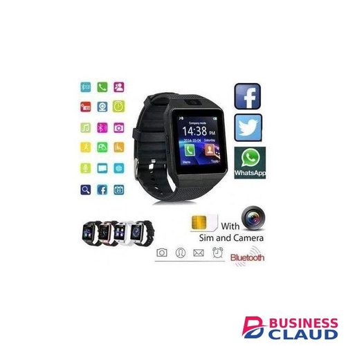 Smart2030 Modern DZ09 Smartwatch Black With Call Alerts, Music Playback, Camera And Fitness Monitoring