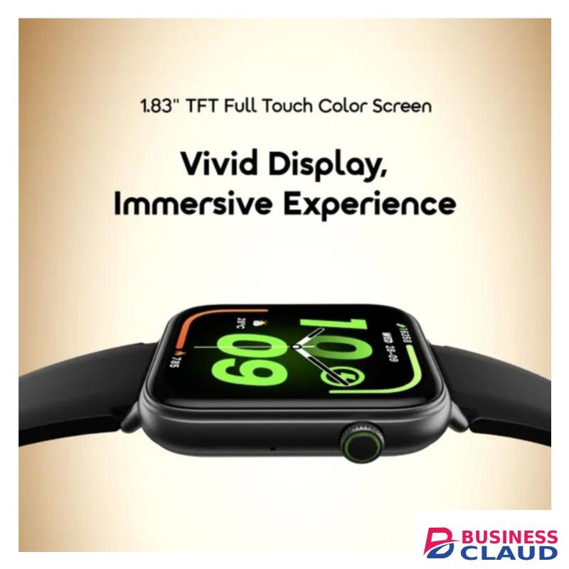 Oraimo Watch 6N 1.83'' Full Touch Color Screen Smart Watch with AI Generated Watch Faces ,Anti Scratch Panda Glass, Blood Oxygen and Heart rate Monitor & Ip68 Waterproof