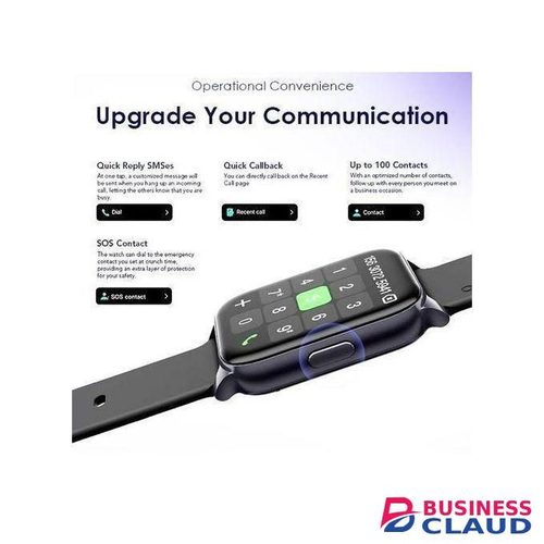 Oraimo Watch 4 Plus Smartwatch With 2.01'' HD Screen & 24-Hour Health Monitoring