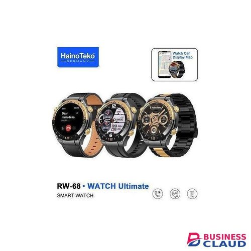 Haino Teko RW-68 Watch Ultimate – AMOLED Smartwatch with BT Call, 3 Strap Kit & All-Day Health Monitoring