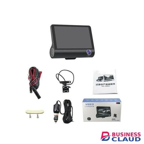 Full HD 1080P 3-Camera Vehicle BlackBox DVR - Dashcam System With Front, Interior, And Rearview Cameras For Complete Vehicle Monitoring