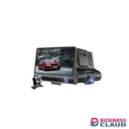 Full HD 1080P Vehicle DVR with 3 Cameras - Dashcam System for Front, Rear & Interior Coverage for Full Vehicle Monitoring