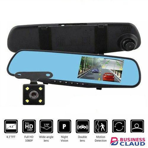 Full HD 1080P Vehicle Blackbox DVR with Dual Cameras and Parking Mode for Continuous Monitoring