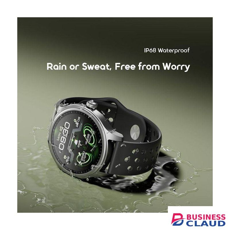 Oraimo Watch 6R, 1.39'' HDScreen, BT HD Calls, Blood oxgen & Heart Rate Monitor, IP68 Smartwatch_Chrome BLCK