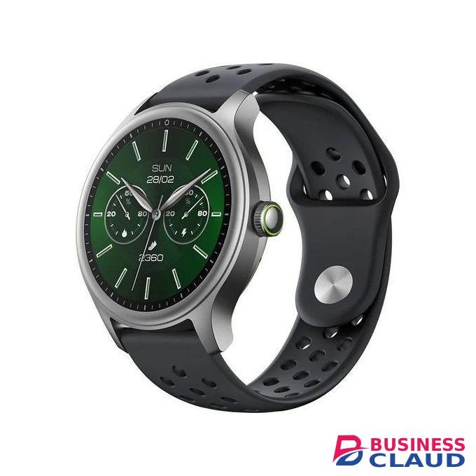 Oraimo Watch 6R, 1.39'' HDScreen, BT HD Calls, Blood oxgen & Heart Rate Monitor, IP68 Smartwatch_Chrome BLACK
