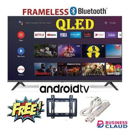 Vitron HTC4300QFS 43" INCH TV QLED TV FHD TV Digital SMART ANDROID TV,BLUETOOTH ENABLED, ICAST SCREEN,NETFLIX,YOUTUBE TELEVISION,INBUILT DECODER, WIFI ENABLED, APP STORE 1GB-RAM 8GB-ROM 2*USB PORTS,3*HDMI PORTS +FREE WALL BRACKET+ EXTENSION CABLE