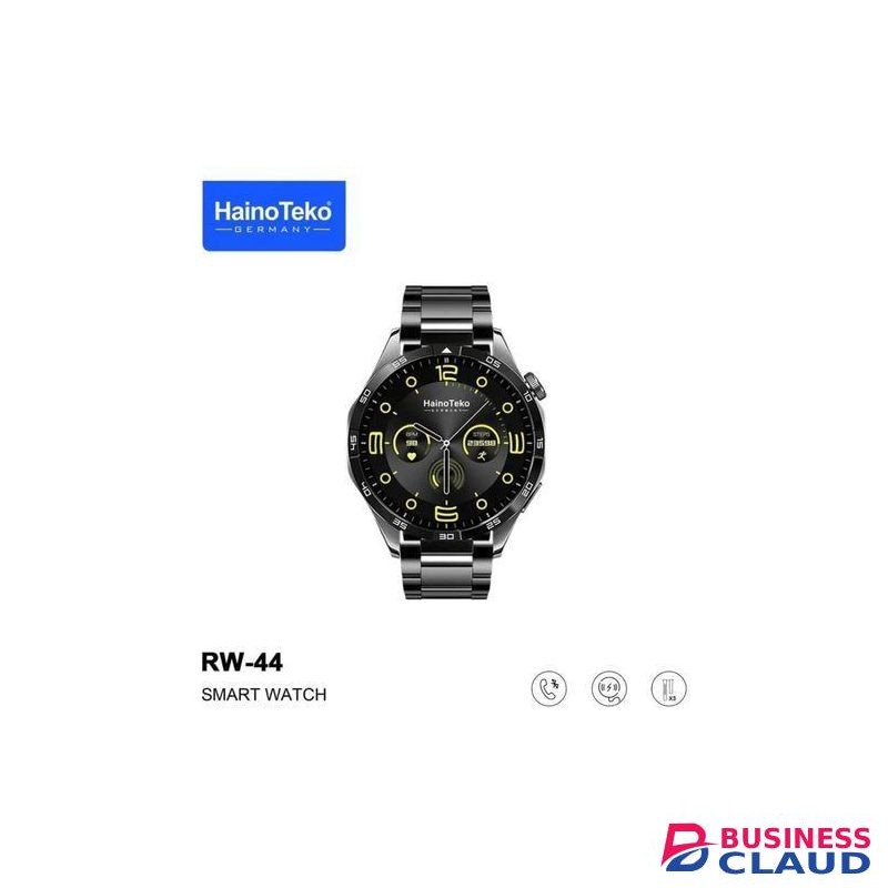 Haino Teko GT4 Smart Watch RW-44 - 1.85" HD Touchscreen, Bluetooth Calling, 100+ Sports Modes, Heart Rate Monitor, IP68 Waterproof Smartwatch (3 straps)