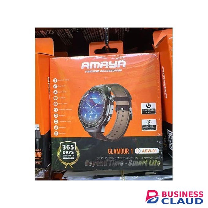 Amaya ASW-01 Smartwatch with 1.69" HD Touch Display, Heart Rate & Blood Oxygen Monitor, Multi-Sport Modes, Message Notifications, and Long Battery Life – IP67 Waterproof
