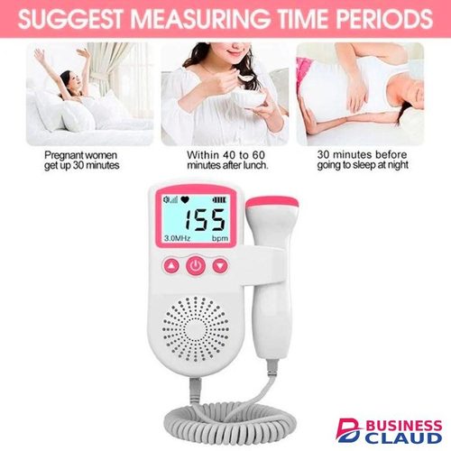 Portable Fetal Doppler Baby Heartbeat Monitor – 3.0MHz Digital Pregnancy Heart Rate Monitor with LCD Display