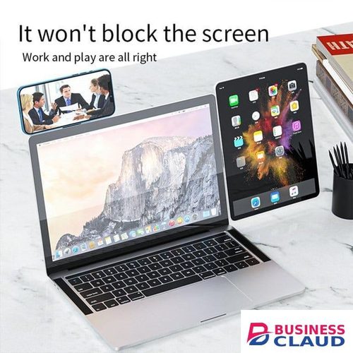 2 in 1 Magnetic Laptop Side Mount Connect Screen Support Holder Dual Monitor Display Clip Adjustable Phone Stand Tablet Bracket