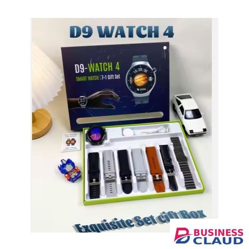 Smartwatch With BT Calling Gun Metal, Watch For Men, Watch For Women, Sleep Monitor, Blood Pressure And Oxygen Monitor, ce Assistant, Pedometer Steps, Comes With 7 Watch Bands