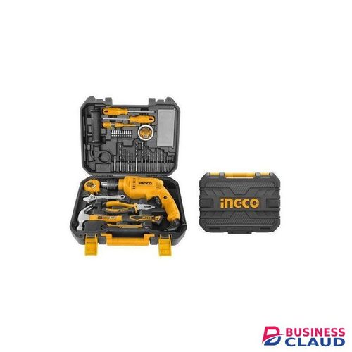 Incco Ingco Heavy Duty Durable Tool Kit With 680W Drill,115 Pcs Repair Box DIY Combo Kit