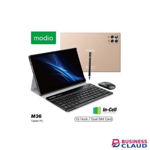 Modio M36 Tablet PC 12GB RAM 512GB ROM Virtual Storage 10.1 Inches In Cell, Dual Sim, Dual Cameras, Wireless Keyboard And Mouse