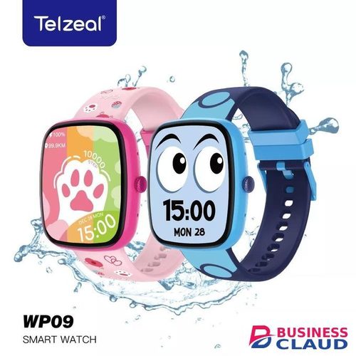 Telzeal WP09 Water-Resistant Kids Smartwatch – Step Counter, Heart Rate Monitor, Notifications & Dual Straps