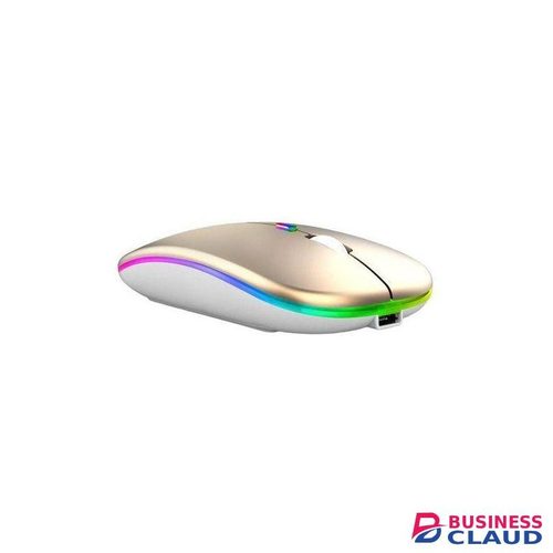 mouse Bluetooth 5.0 + 2.4G Dual-mode Ultra Thin Rechargeable LED Optical Mouse - (GOLD)