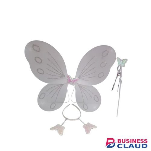 3 in 1 pcs set costume butterfly headband wings party props dressing up princess costume set with wand glitter butterfly _white