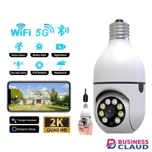 2MP E27 Bulb Security Monitor WIFI Camera Smart Home Surveillance Camera Full-color Day And Night Lighting Double Light Wireless 360 Rotation Automatic Human Tracking Zoom Indoor Security Monitor