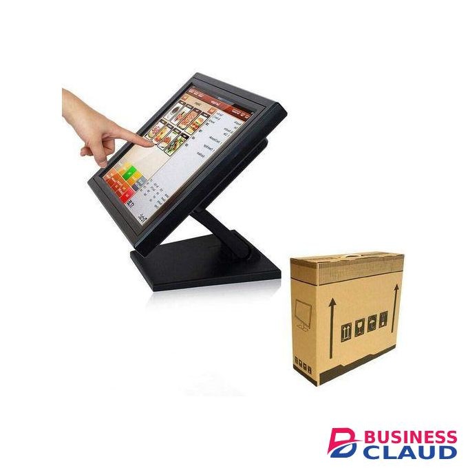 Cash Register Monitor 15 Inch Touch Screen POS LCD 170 Degree USB VGA with Stand