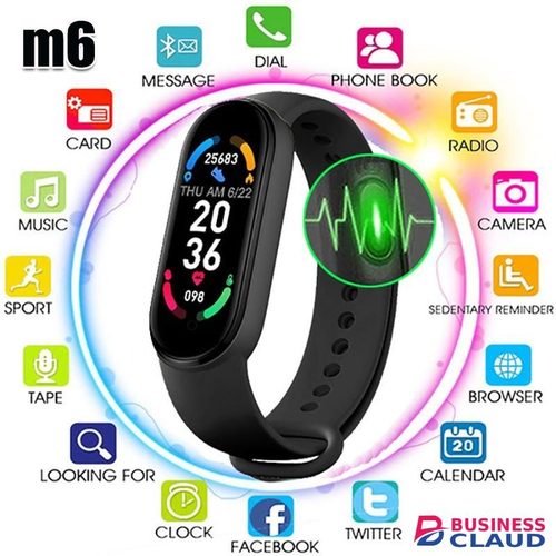 M6 Smart Band Body Temperature Monitor SmartWatch