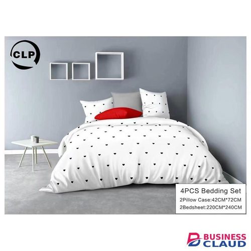 4pc Set 100% Cotton Bedsheets 6*6 (2 Bed Sheets, 2 Pillow Cases)
