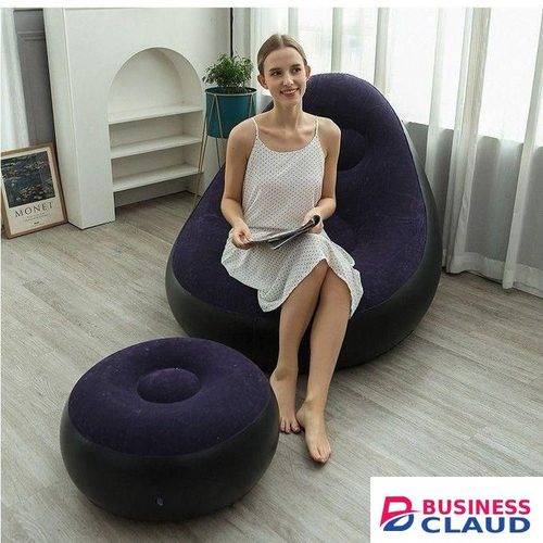 Best Quality Inflatable Deluxe Lounge Seat / Inflatable Seat With Foot Rest & Free Pump (2pcs Sets)-Crazy Offer