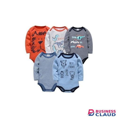 5PCs Cutest Baby Newborn Cotton Long-sleeve Baby Boy Onesies/Bodysuit/sleepsuit