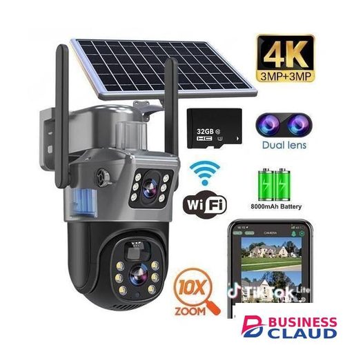 Solar Light Ptz Intelligence Dual Lens WIFI CCTV Monitor Wireless Solar Camera