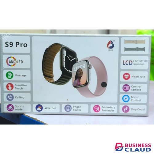 S9 Pro Smart Watch with LCD Display and Two Straps - Bluetooth Calling, Heart Rate Monitor, and Fitness Tracking