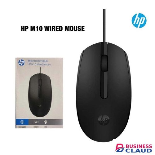 HP M10 Wired USB Mouse with 3 Buttons High Definition 1000DPI Optical Tracking and Ambidextrous Design