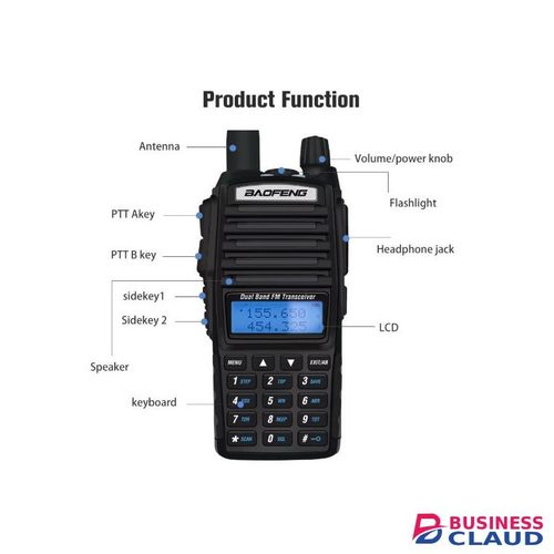 Baofeng UV82 5- 5W BAOFENG Dual Band 2 Way Walkie Talkie UV-82 UHF VHF PTT Long Range Ham Wireless Two Way Radio