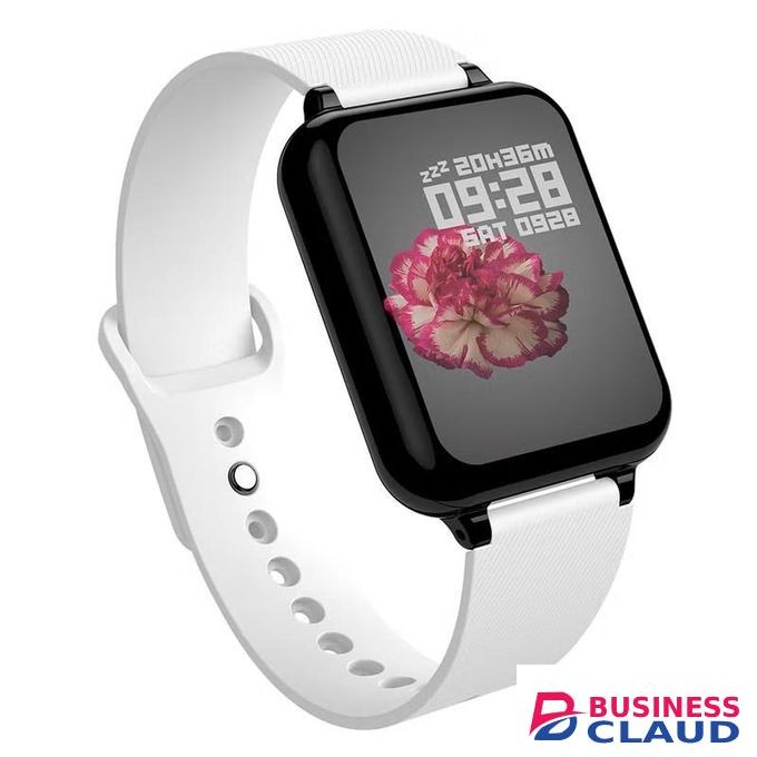 B57 Sport Fitness Tracker IP67 Waterproof Heart Rate Blood Pressure Monitor Smart Watch White