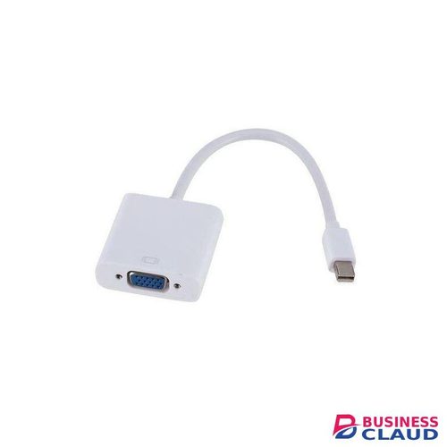 For MacBook Air Pro Mini Thunderbolt Mini DisplayPort Display Port Mini DP To VGA Cable Adapter 1080P for HDTV Monitor- White