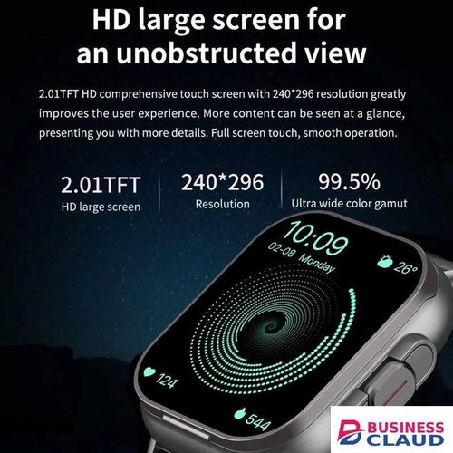 ShebSheb 2 in 1 Smart Watch with Wireless Earbuds, 2" HD Touch Screen Fitness Tracker with Heart Rate, Sleep & Blood Pressure Monitor, for Android & iOS