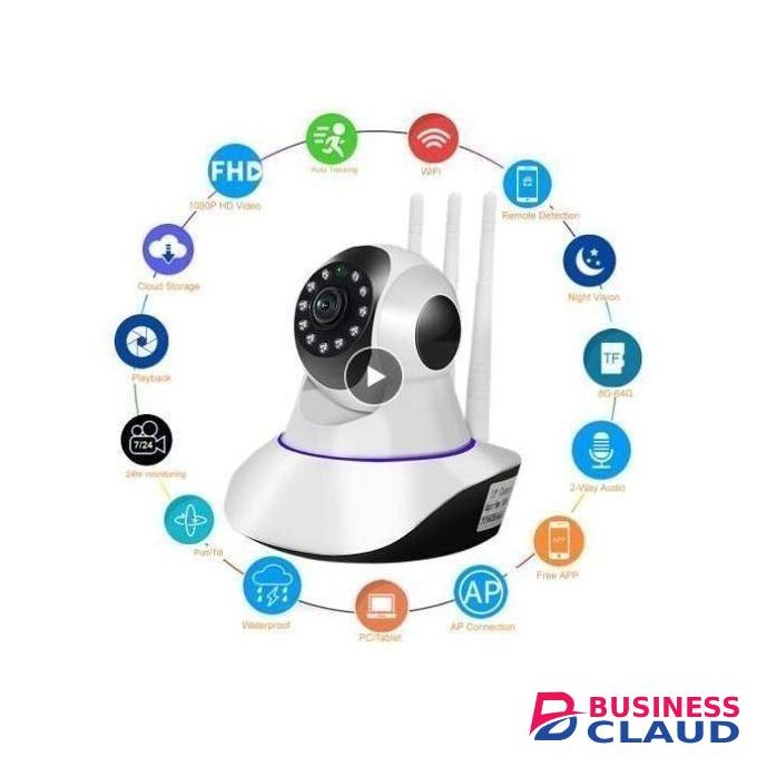 Wireless Home Security IP Camera with Automatic Tracking, 1080P, WiFi, PTZ, CCTV, Night Vision, Baby Monitor
