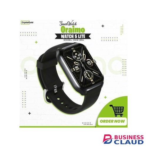Oraimo Watch 5 Lite OSW-804 Smartwatch Wireless Calls 105 Sports Modes Heart Rate SpO2 Sleep Monitor 7 Day Battery IP68