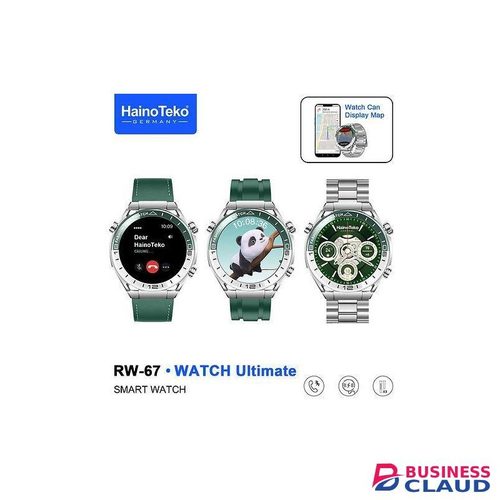 HainoTeko RW67 Ultimate Smartwatch with AMOLED Display, Full Health Monitor, 3 Stylish Straps, German Tech