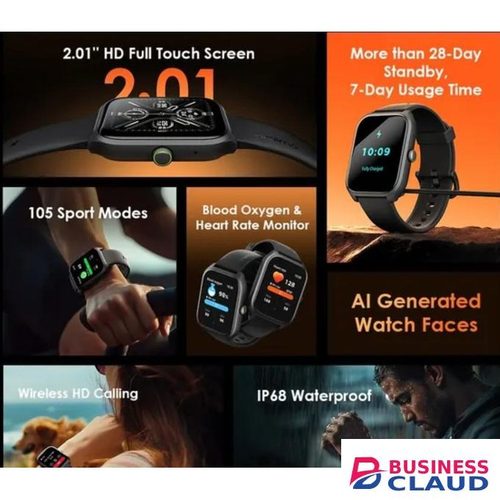 Oraimo Watch 5 Lite (OSW-804) Smart Watch – Fitness & Health Tracker, 1.69" Display, Heart Rate & SpO2 Monitor, Waterproof, Long Battery Life