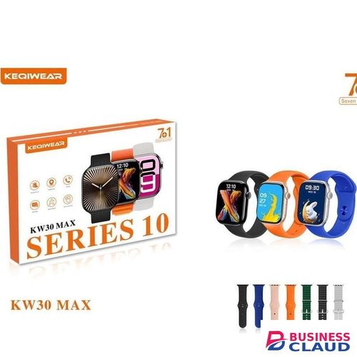 Smartwatch KW30 Max Series 10 Smartwatch – Bluetooth Call, 1.99" Display, Fitness Tracker, Heart Rate Monitor, 7 Interchangeable Straps – Android & iPhone Compatible