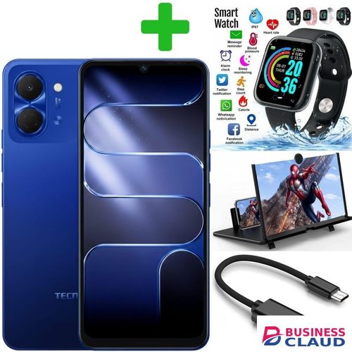 Tecno Pop 20 64GB ROM+UPTO 4GB RAM 120Hz 6.75" Display IP64 Dust & Water Resistance 13MP Camera UNISOC T7250 Processor 5000mA+(12 MONTHS WARRANTY)+Screen magnifier+Smart watch+Otg type c