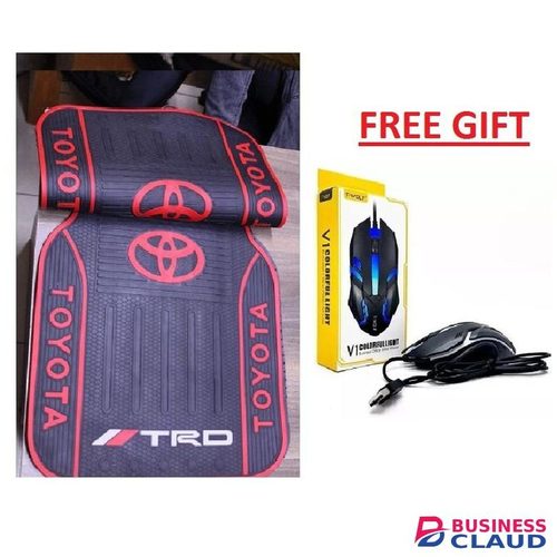 5Pcs Toyota Branded Car Mats. +FREE GAMING MOUSE. Heavy Duty Flexible Rubber