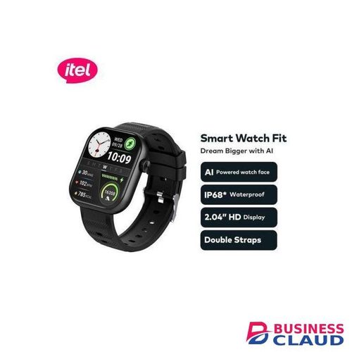 Itel Smart Watch Fit O20 2.04" HD Display IP68 AI-Powered Black