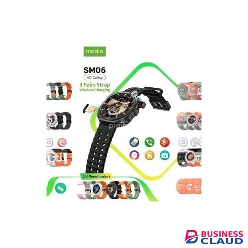 Modio SM05 Smart watch, 1.69" ich display, IP67 waterproof, 4G Sim support, HD Calling - Black