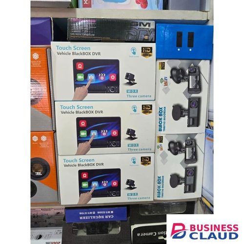 C12 Dash 3 Cameras Touch Screen Car DVR with Front Rear Side Recording, Full HD 1080P, Night Vision, Loop Recording, G-Sensor, Parking Monitor